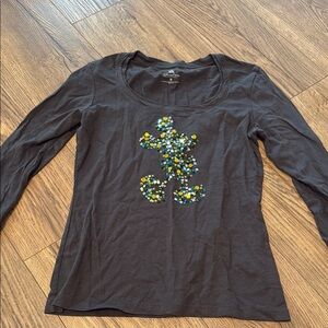 Mickey Mouse sequin long sleeve tee